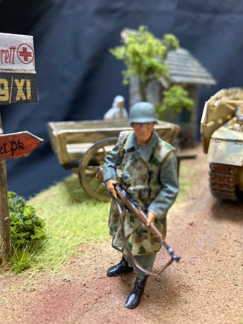 ドイツIV号戦車　ミリタリー　ジオラマ　戦車ダイオラマ 1/35 スケール