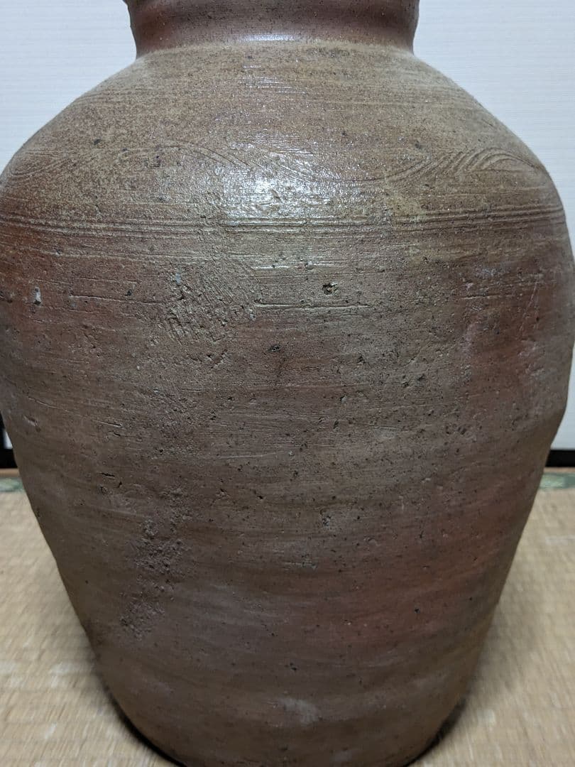 【超美品】室町時代 古備前 波状文壷 備前焼 壺 つぼ 花器 花入 置物 花瓶