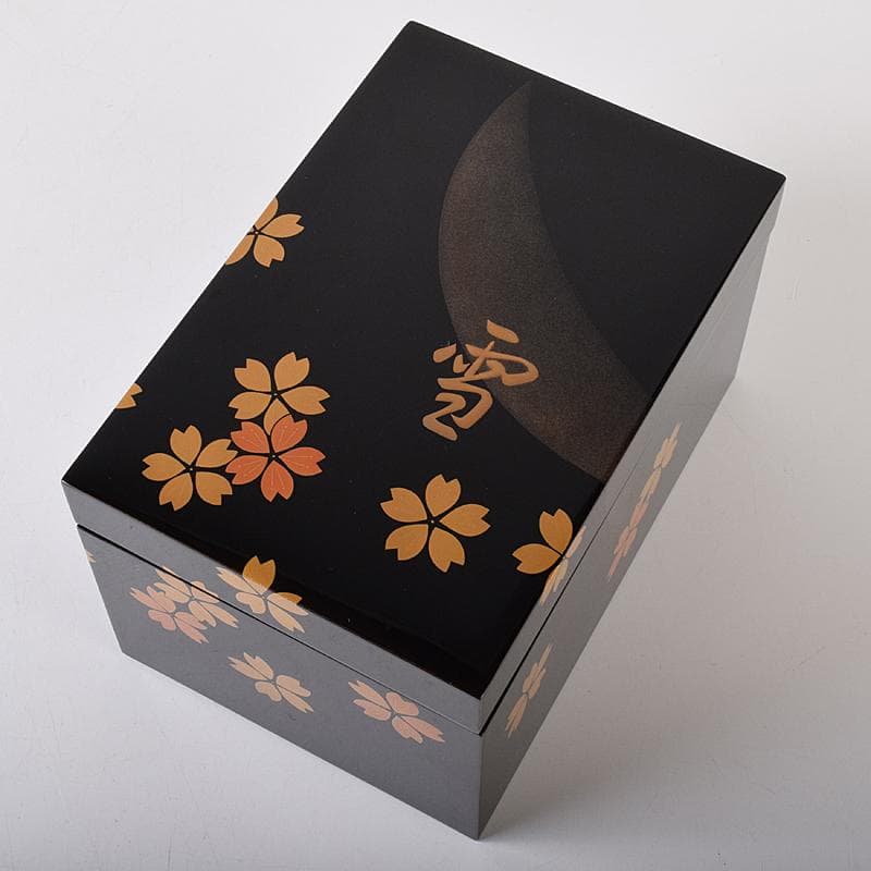 りんしゃん　輪島塗　岡山玉鳳雪月花蒔絵茶箱茶碗棗一式　共箱　U　R8427