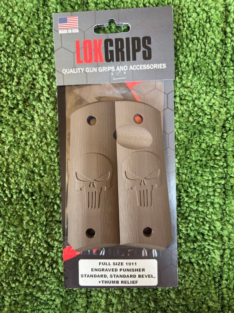 LOKGRIPS 1911フルサイズ用 G10 ガバメントグリップ パニッシャー