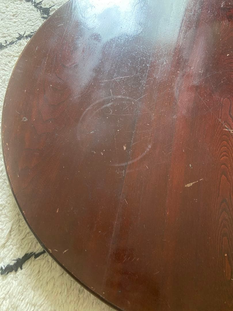 【限定SALE】昭和レトロ ちゃぶ台　折りたたみ　直径73cm