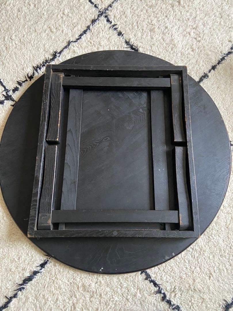 【限定SALE】昭和レトロ ちゃぶ台　折りたたみ　直径73cm