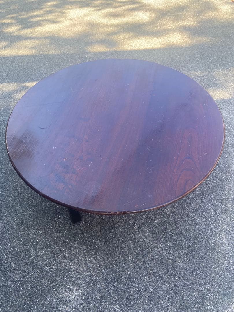 【限定SALE】昭和レトロ ちゃぶ台　折りたたみ　直径73cm