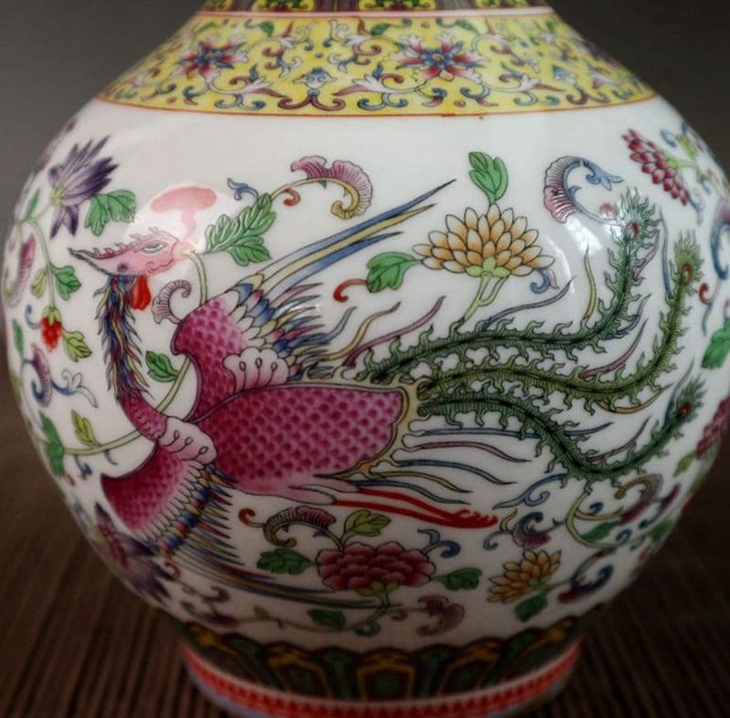 大清乾隆龍鳳瓷花瓶 装飾品 現代工芸品 美術品 置物