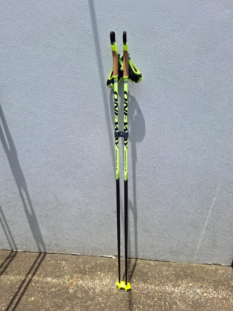 ONE WAYクロスカントリースキー ストック 125 cm 蛍光イエロー