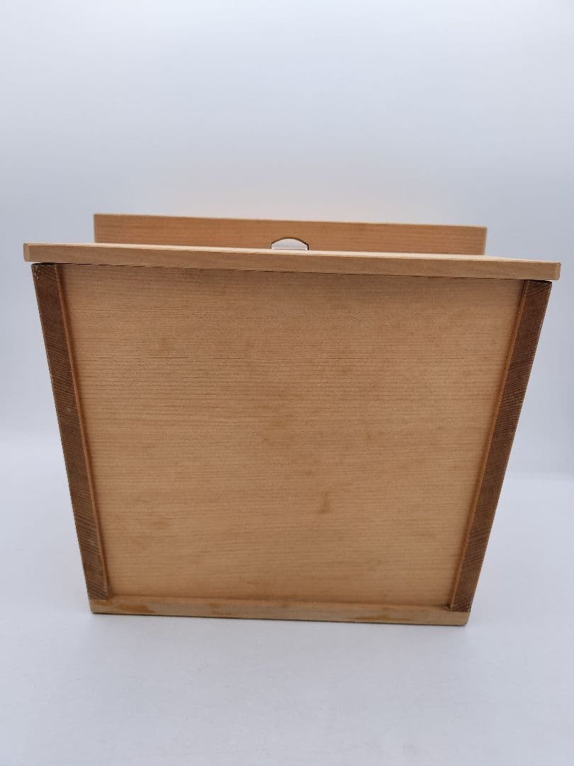 c853 利休好 釣瓶水指 木地 大崎雄斎 水漏れ確認済 紙箱　茶道具 古物