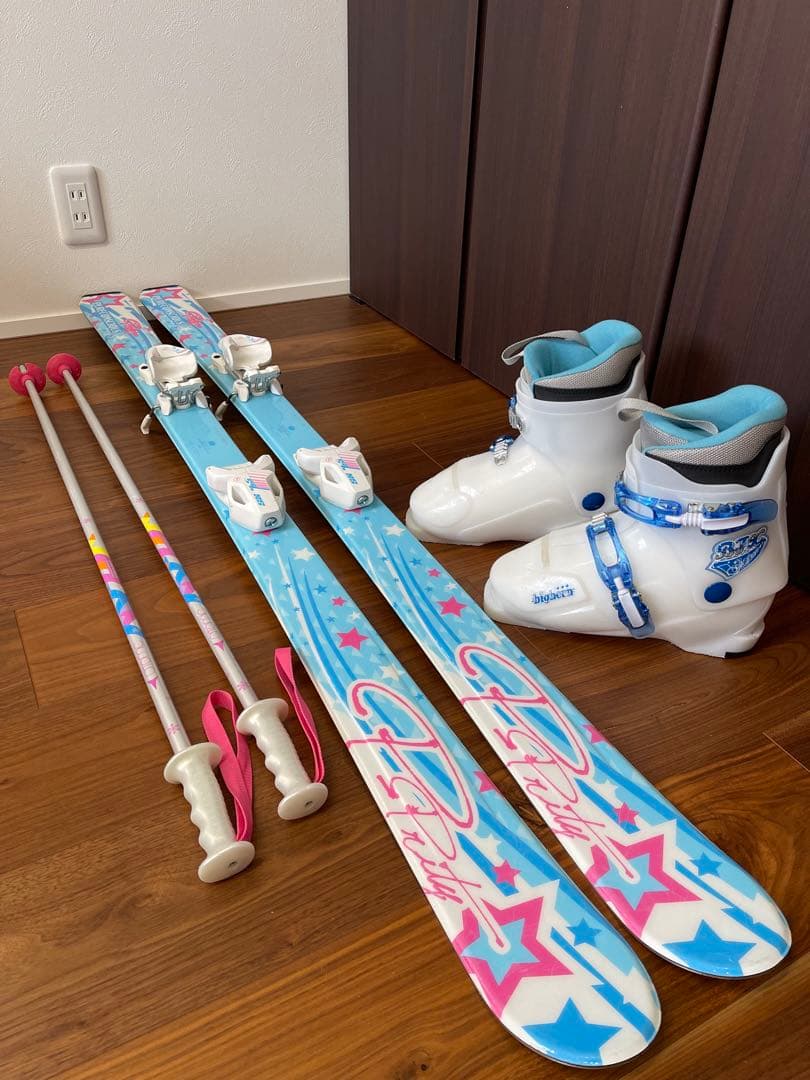 ピュアコンシャス　ジュニア スキーセット 140㎝　ブーツ ストック 子供用