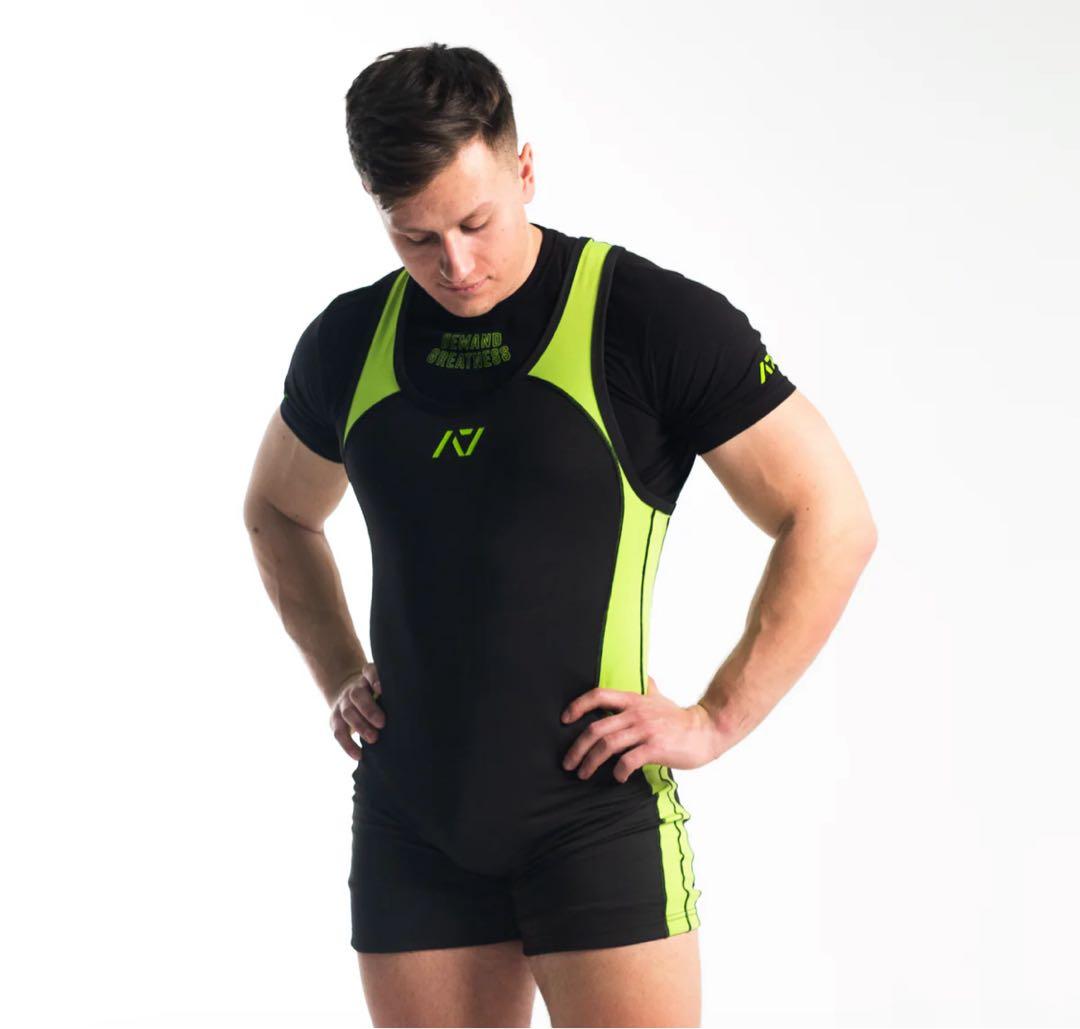 A7シングレット ブラック/ライム メンズXL