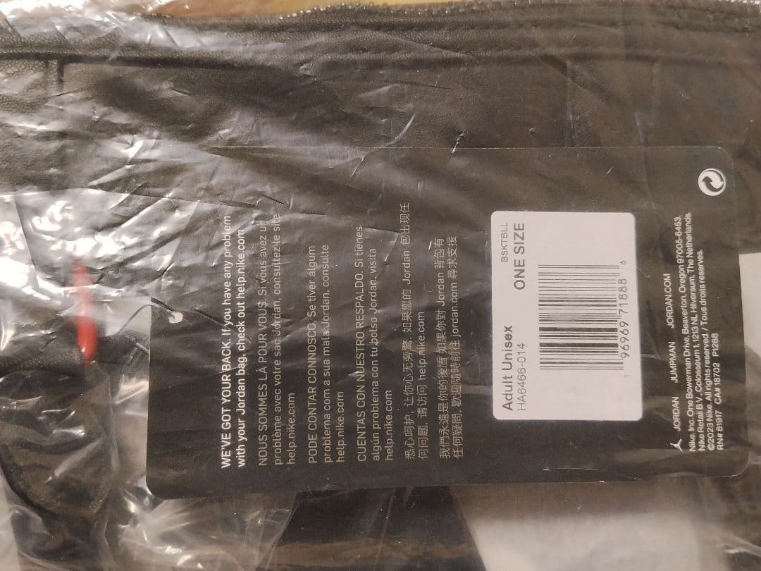 JORDAN ダッフルバッグ ブラック/レッド