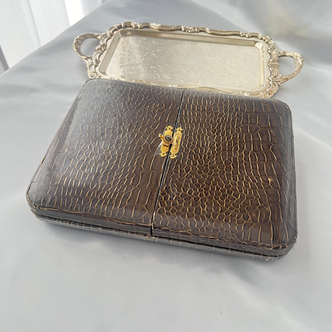 【英国 】【白蝶貝】ビクトリアン デザートセット12本 マザーオブパール ケース