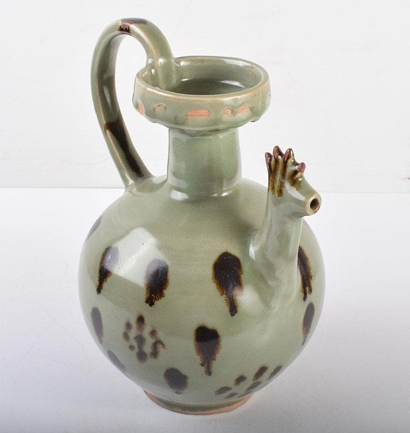 中国　龍泉窯　飛青磁　執壷　水注　C　R4171E