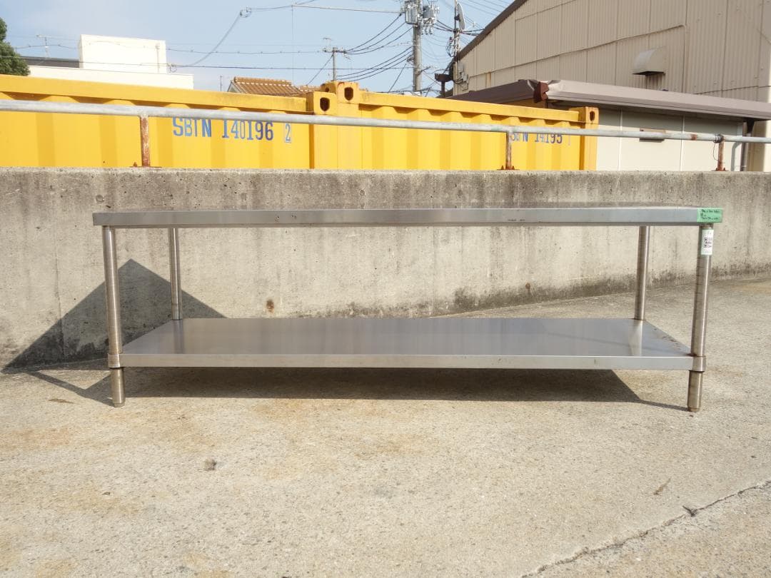 【中古】M▽業務用 厨房 作業台 棚 ステンレス コンロ台 (Fe1830)