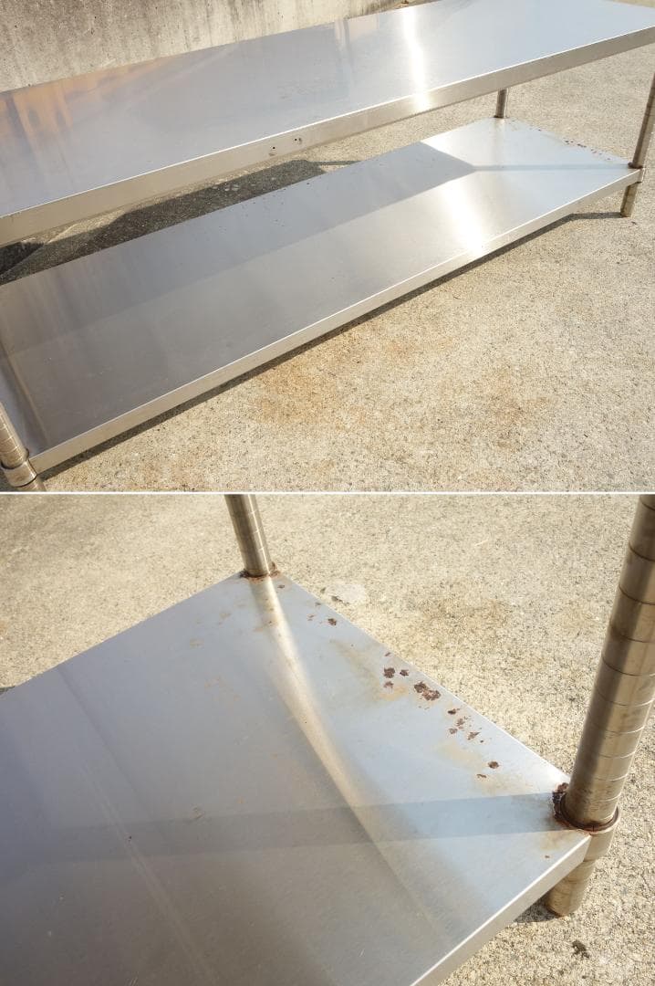 【中古】M▽業務用 厨房 作業台 棚 ステンレス コンロ台 (Fe1830)