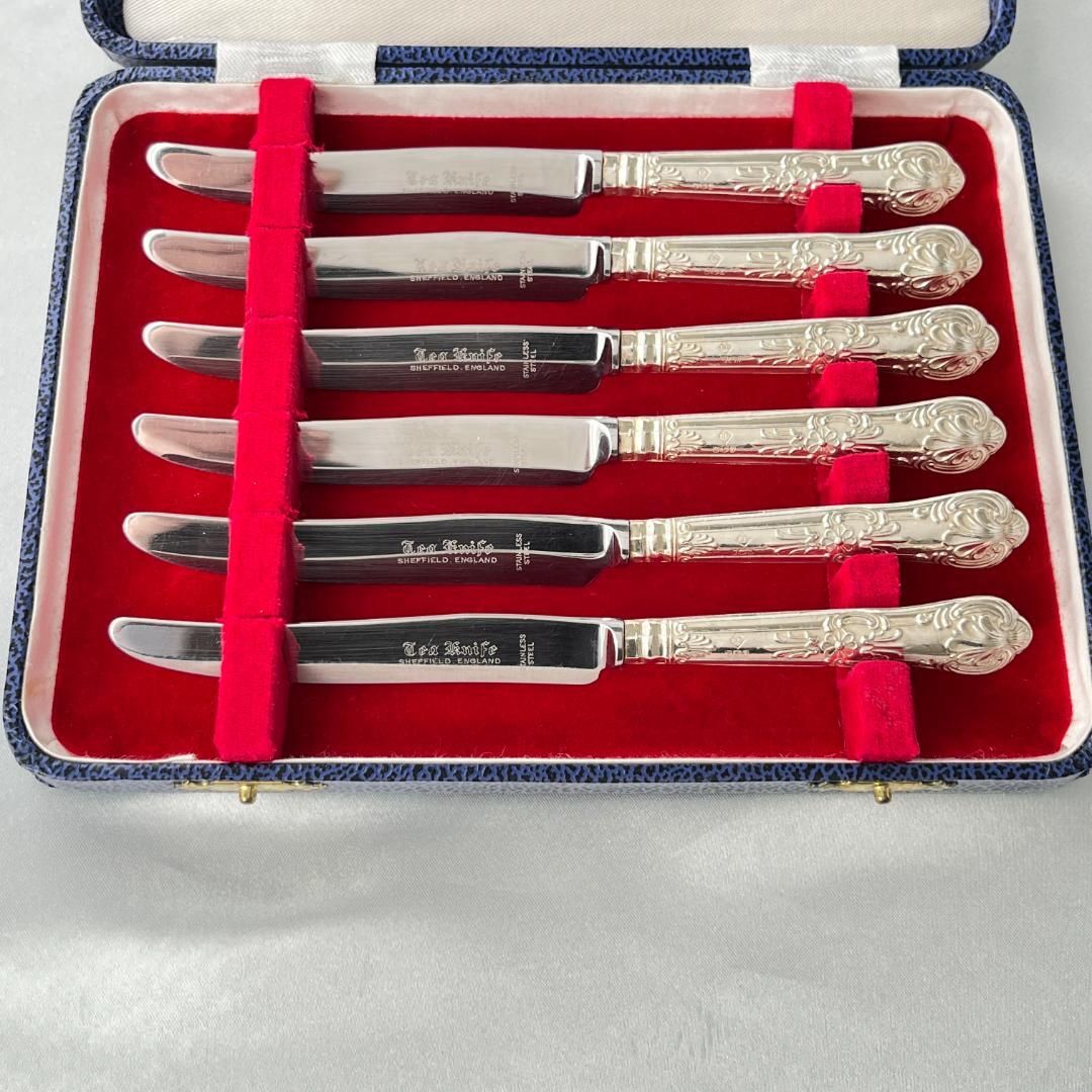 【Harrison Bros】 【純銀ハンドル】キングスパターン ティーナイフ