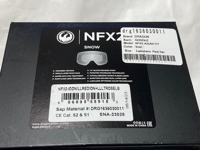 t ドラゴン NFX2 Icon Red Ion ゴーグル