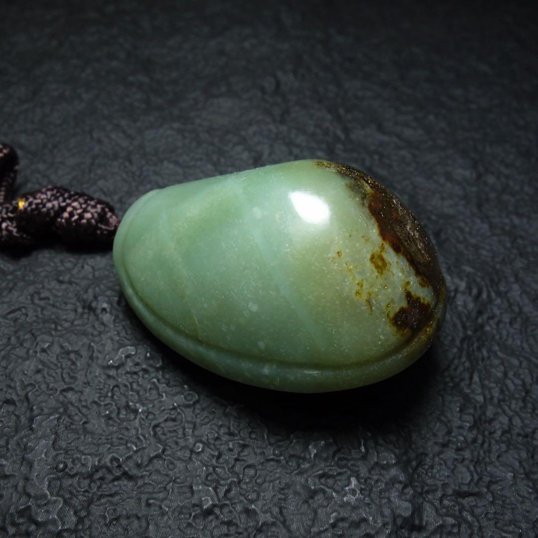 中国美術 唐物 和田玉 玉亀 把件 彫刻 天然石　C1A215