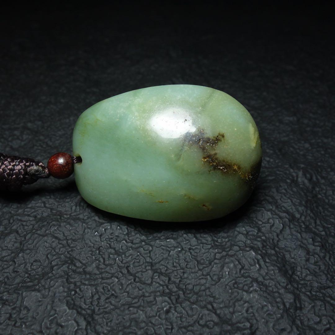 中国美術 唐物 和田玉 玉亀 把件 彫刻 天然石　C1A215