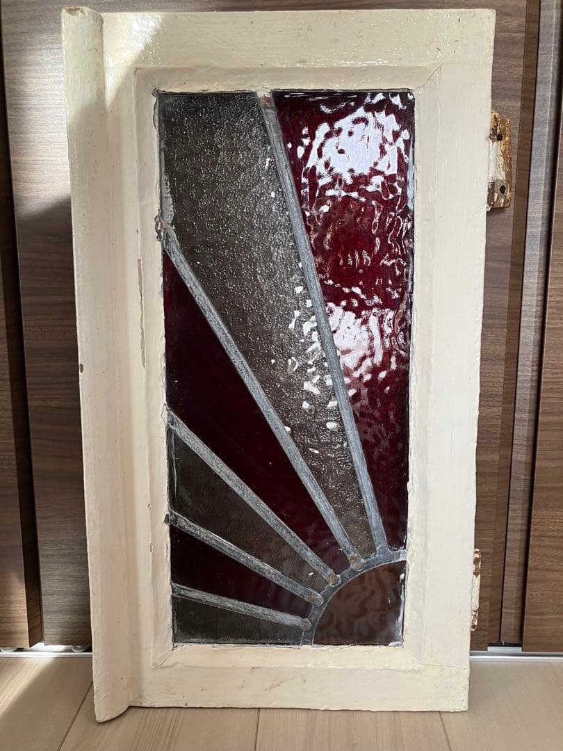 英国製アンティーク・ステンドグラス ― 木製窓枠付き ―