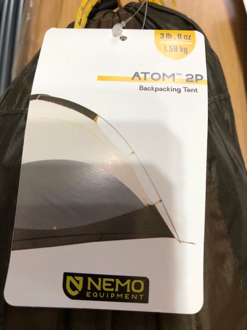 値下げ！美品！NEMO ATOM 2P 2人用テント　フットプリント付き！