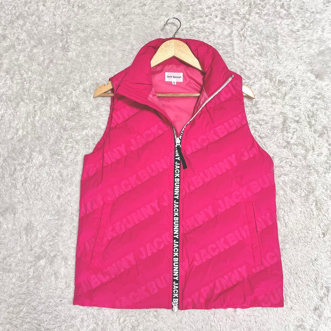 ✨激レア✨ジャックバニー ダウンベスト 総柄 ゴルフウェア サイズ5 L相当