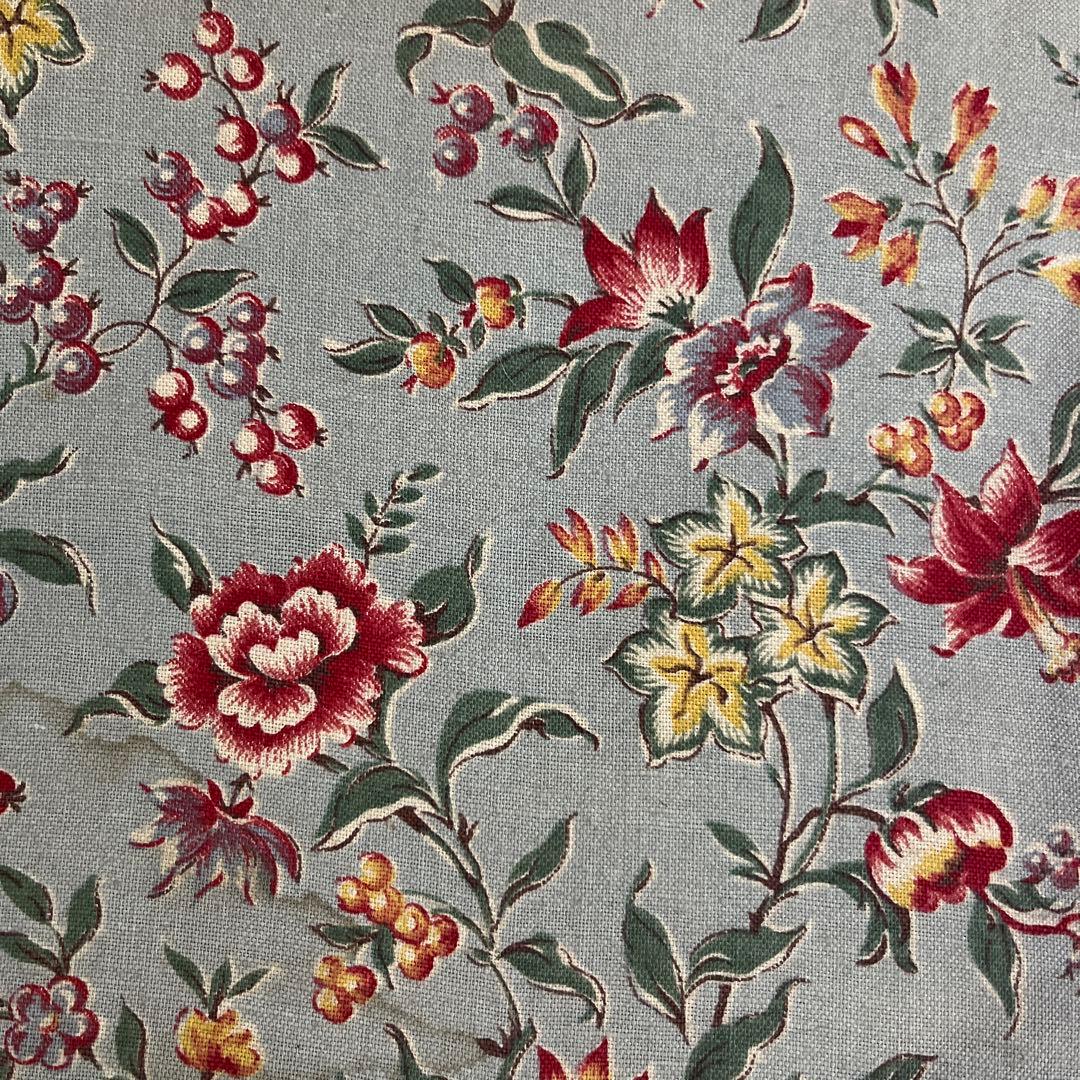 フランスアンティーク　カルトナージュ　花柄　箱