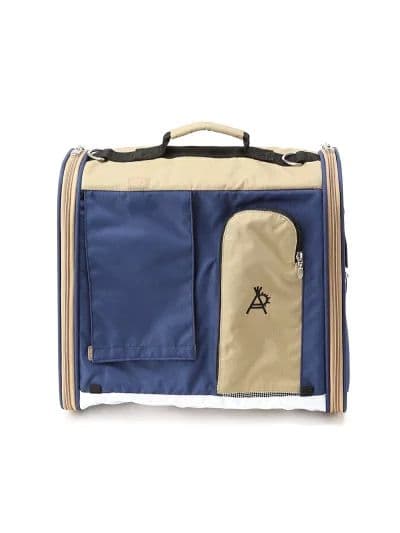 【ブルー】go slow caravan レトロ テント ペットキャリーリュック