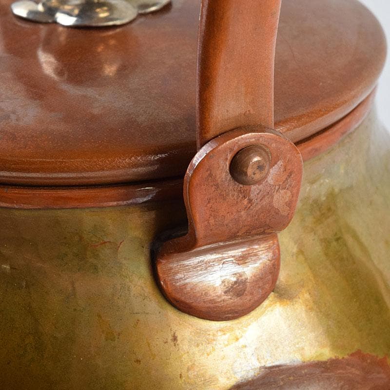 煎茶道具　銅製　銀摘　湯沸　水注　時代箱　U　R9474H