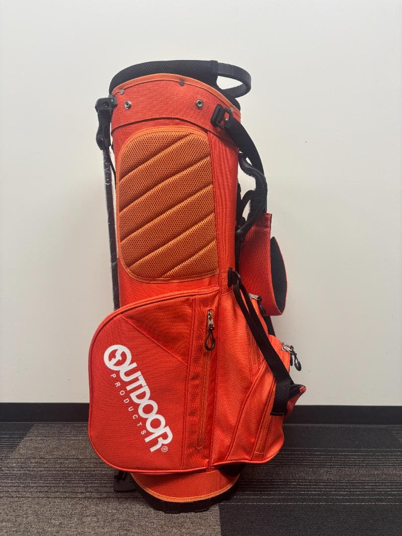 OUTDOOR PRODUCTS スタンド式キャディバッグ オレンジ