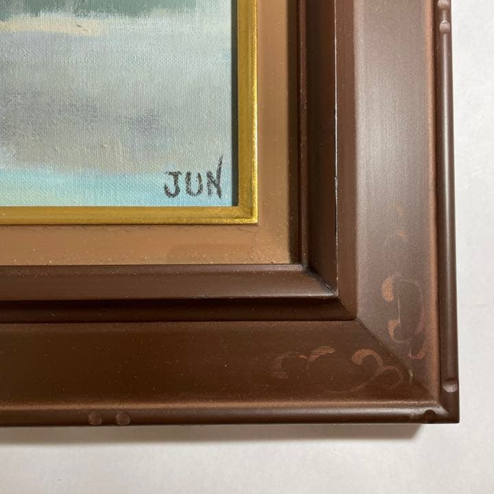 ◆油彩画 紺綬褒章画家【有賀潤】『ばら』 F8号◆