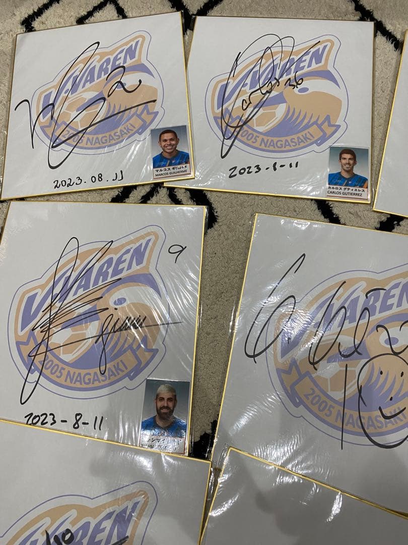 Vファーレン長崎　直筆サイン色紙