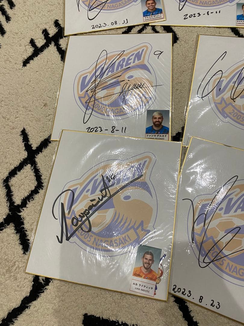 Vファーレン長崎　直筆サイン色紙