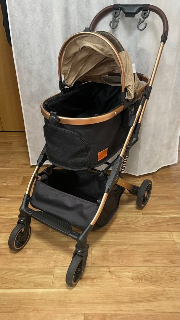 【美品】SKISOPGO 3wayペットカート 純正レインカバー付き！20kg