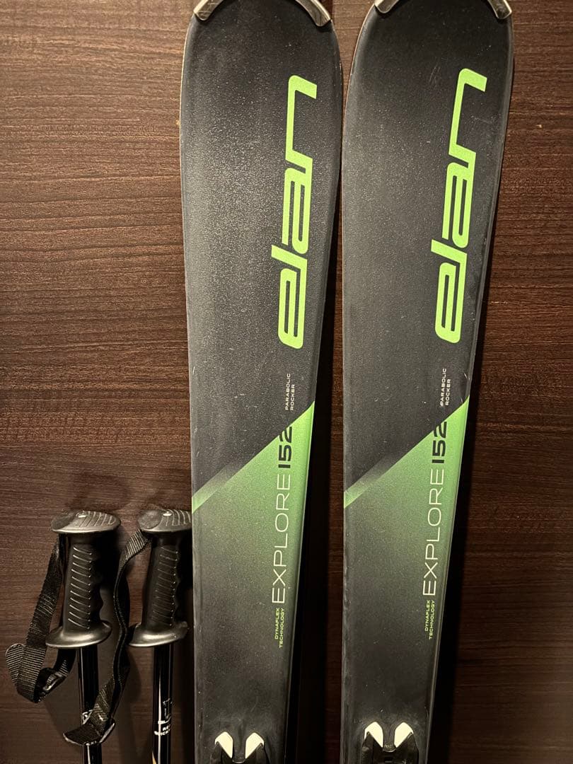 【elan】【EXPLORE 6 】スキー板152cmポール110㎝【送料込み】