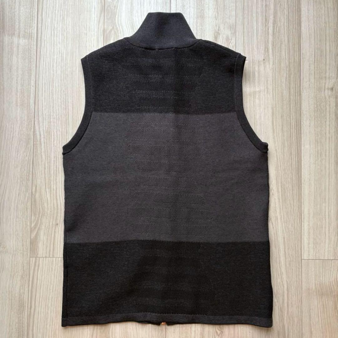 【極美品】デサントゴルフ ニットベスト メランジ ジップアップ M バイカラー