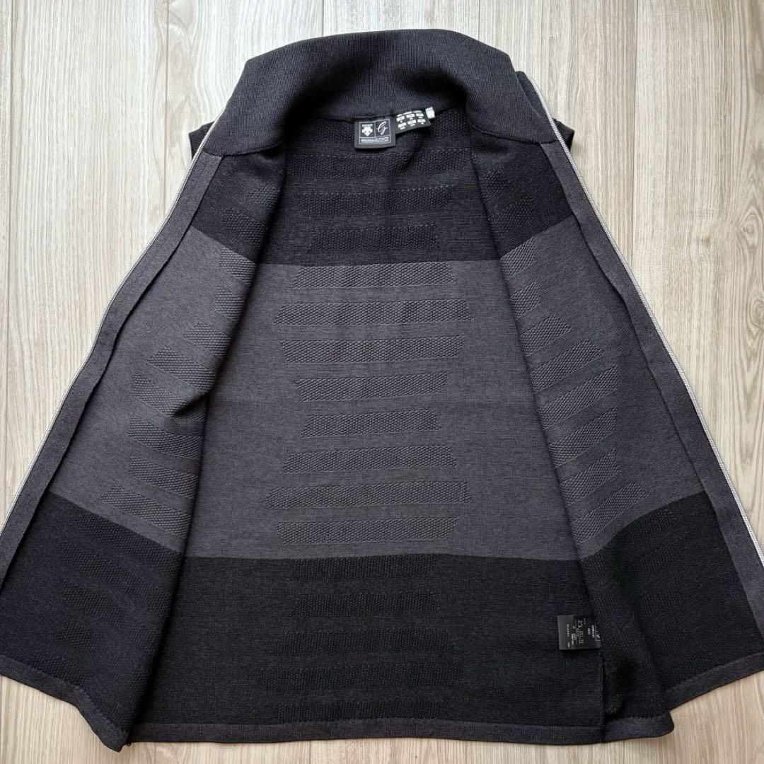 【極美品】デサントゴルフ ニットベスト メランジ ジップアップ M バイカラー