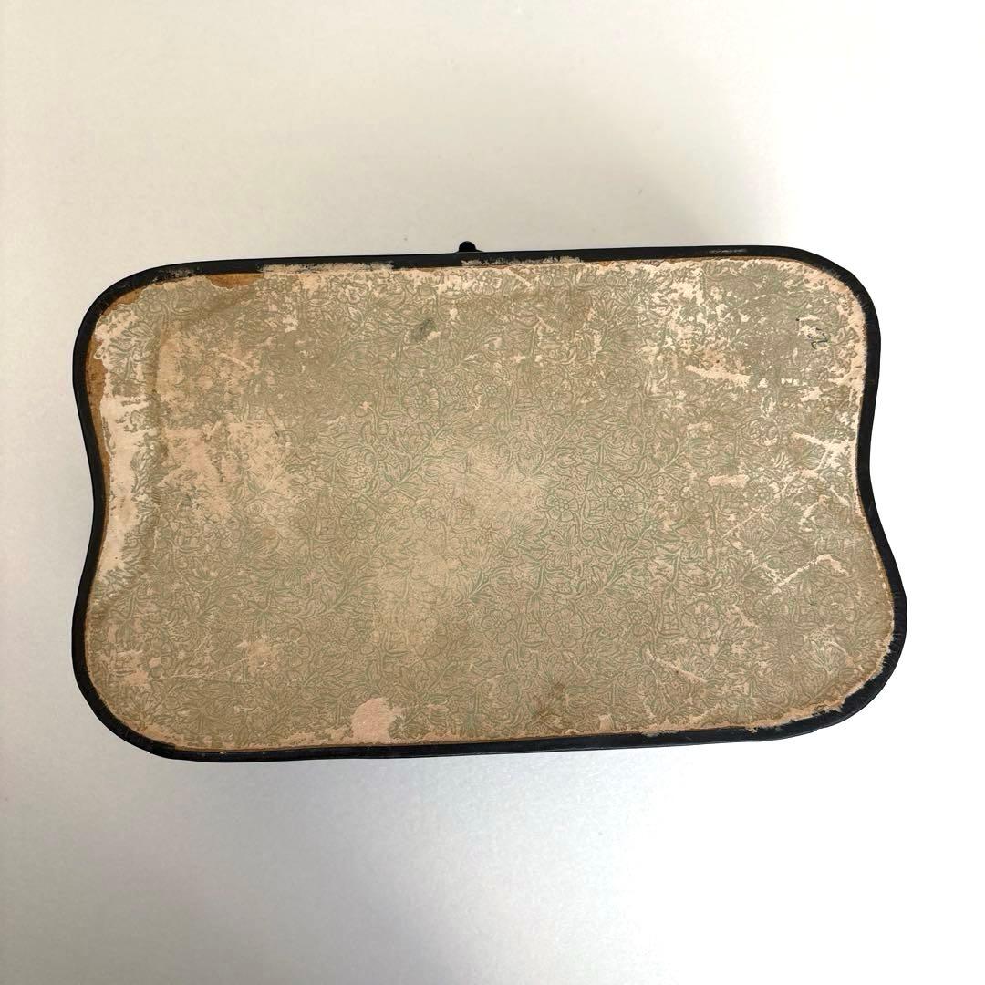 アンティーク　バニティセット　セルロイドボックス　天使と薔薇　百合