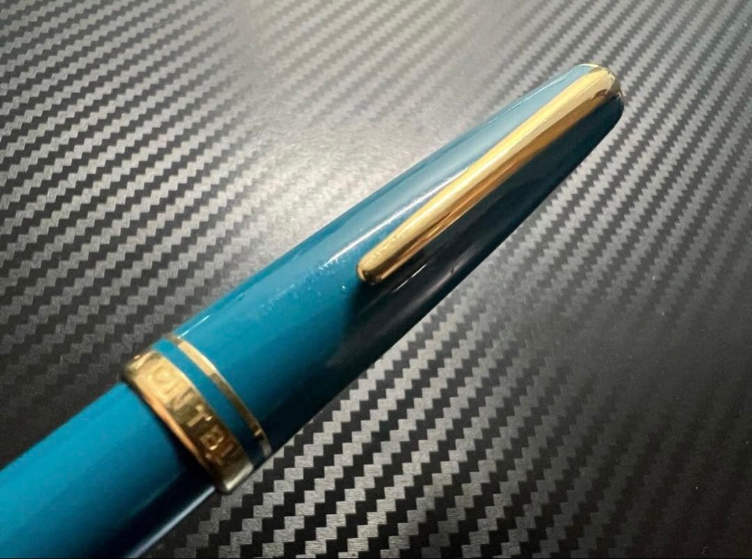 美品 モンブラン 万年筆 ジェネレーション ターコイズ F 細字