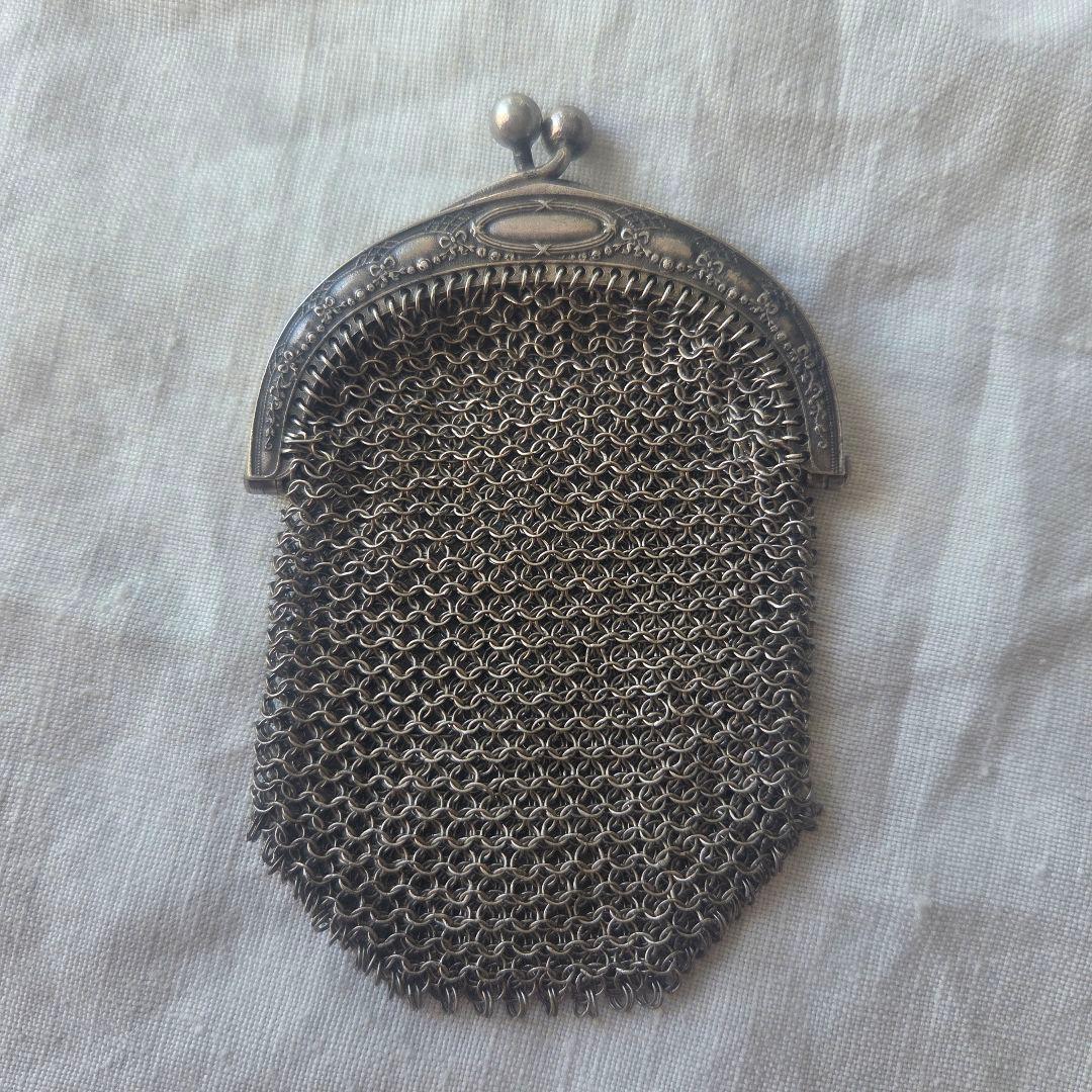 フランス　アンティーク　シャトレーン　パース　リボン