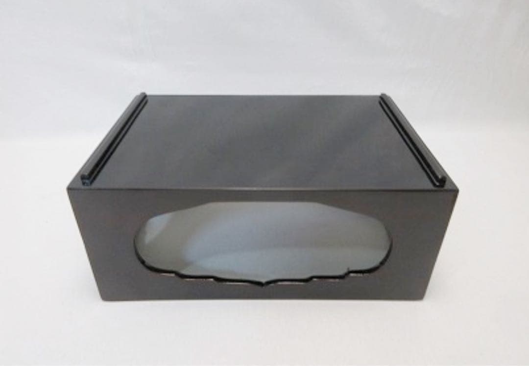 未使用 茶道具 木製溜塗 香狭間透 煙草盆 莨盆 玄々斎好写 喫煙具 漆工芸