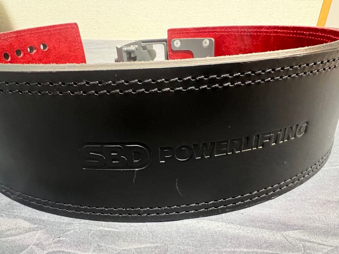SBD トレーニング・パワーベルト 黒/赤 13mm
