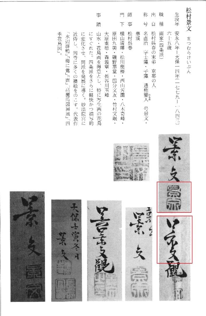 松村景文自筆『宝珠之図』掛軸