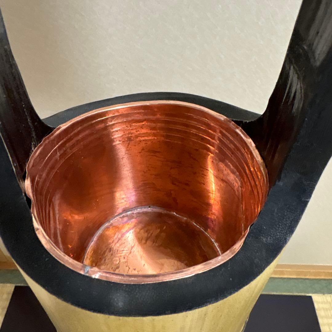 50 美品　根付き　三重切り　三重切　 生け花　生花　竹花入れ　竹筒　華道具