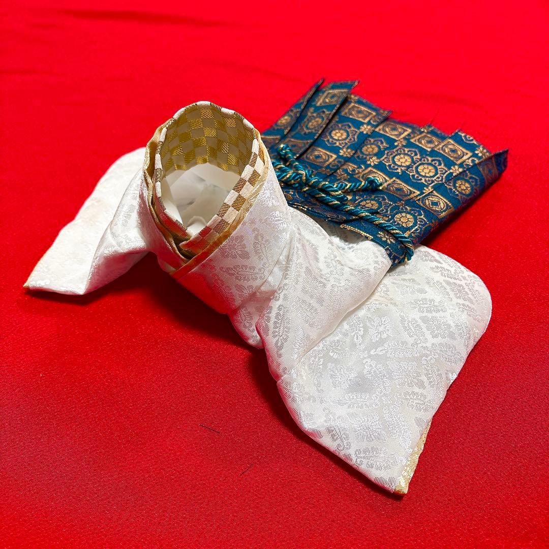 即納✨犬の袴✨犬用本格袴セット XS 白×ブルー 犬服 着物