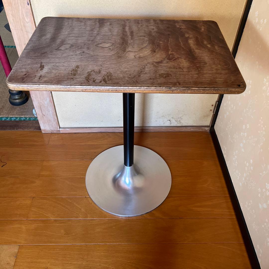ヴィンテージ　アルミ脚　回転テーブル