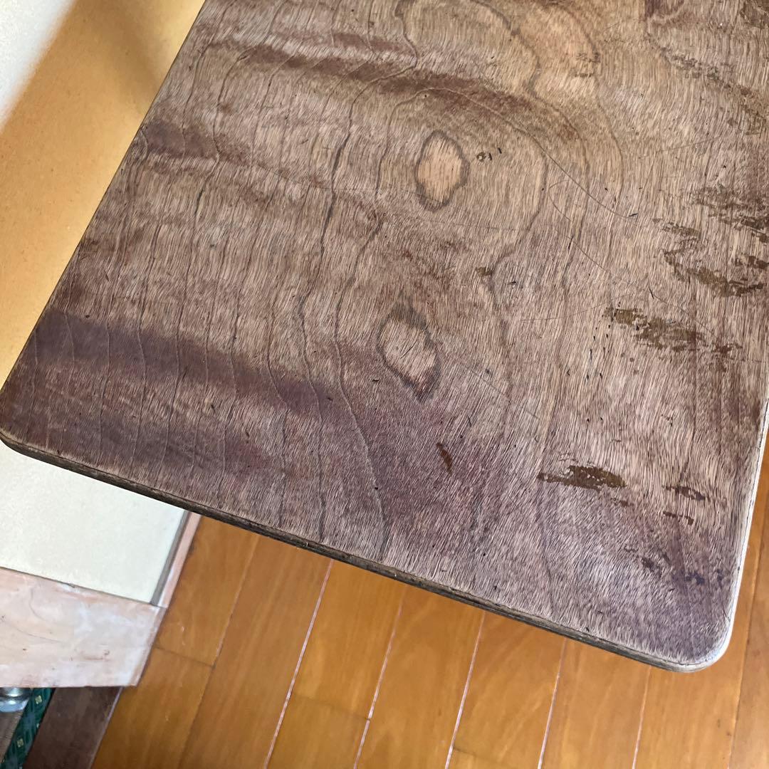 ヴィンテージ　アルミ脚　回転テーブル