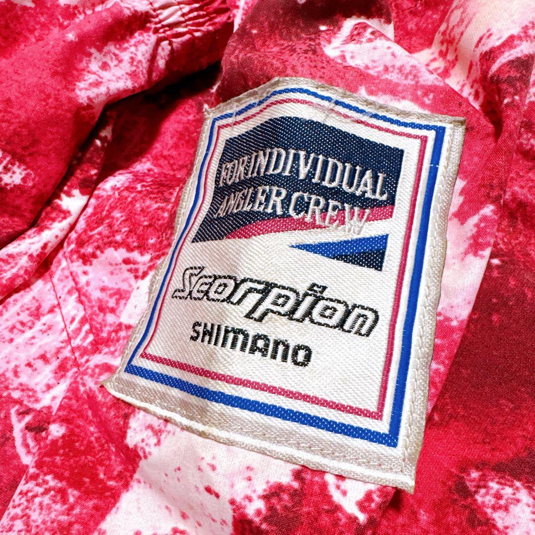 【美品】90’sシマノ　スコーピオン　フィッシングジャケット　ピンク　村田基