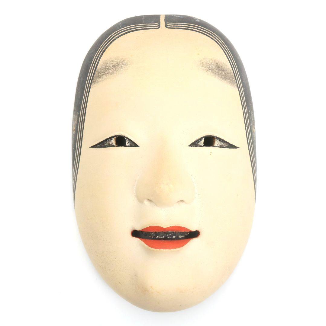 能面 小面 彩色木彫　AC1021