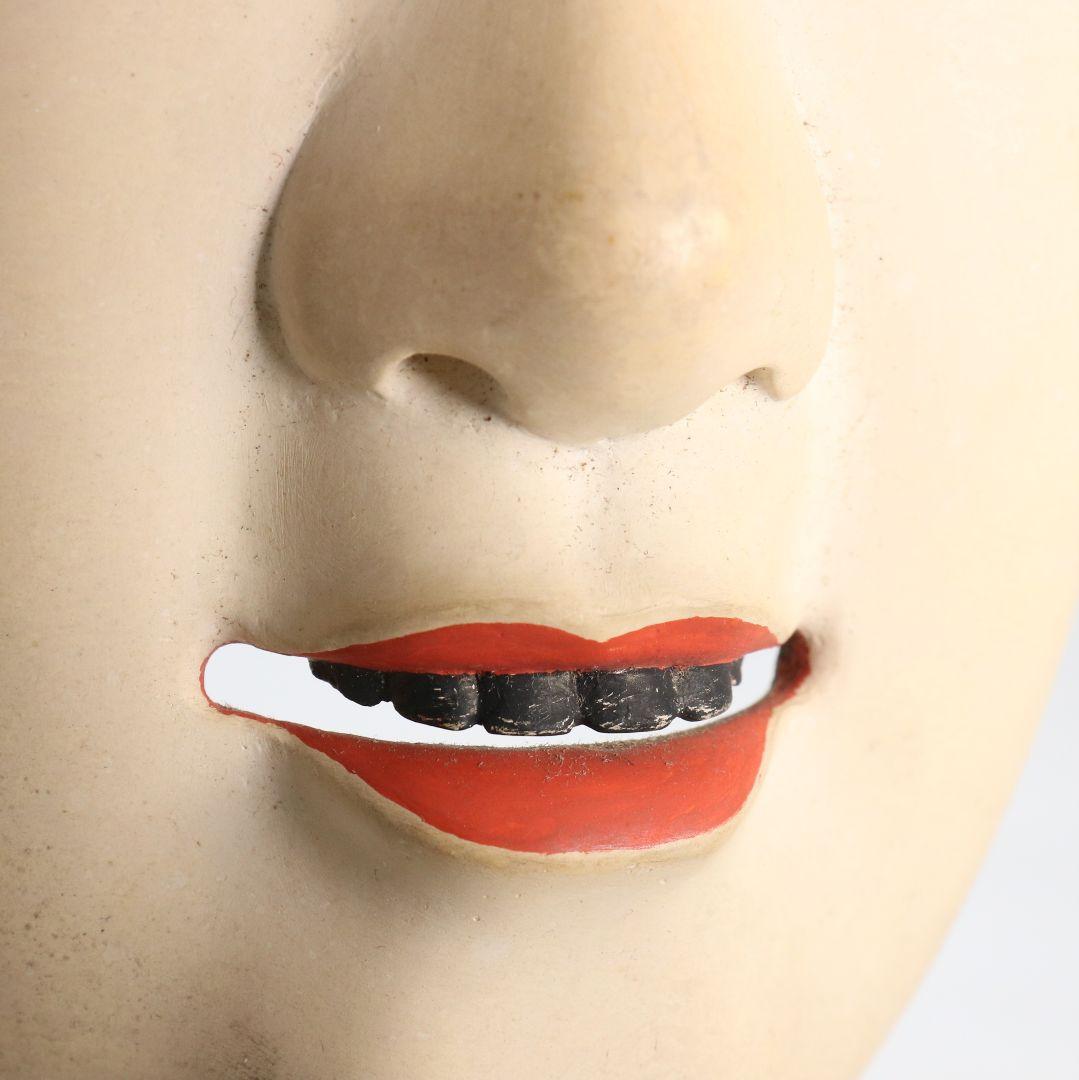 能面 小面 彩色木彫　AC1021