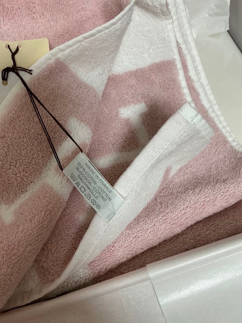 HERMES ピンク ホワイト タオル