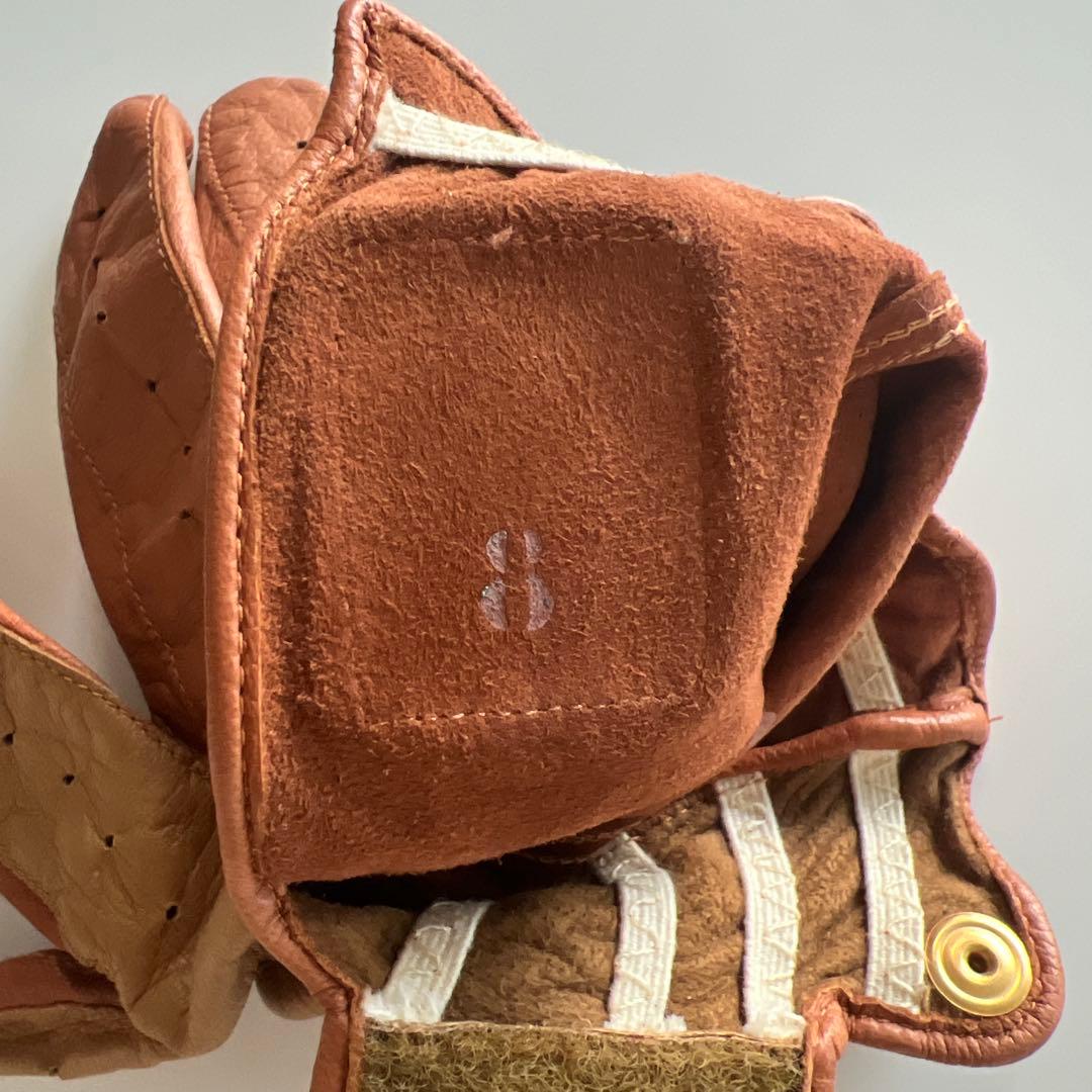 HERMES ブラウン レザー グローブ